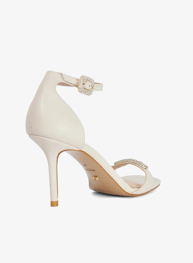 ديون لندن صنادل بكعب عالٍ وحزام للكاحل